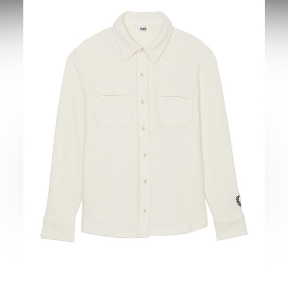 PINK Victoria’s Secret Reverse Fleece Shacket - Picture 5 of 8